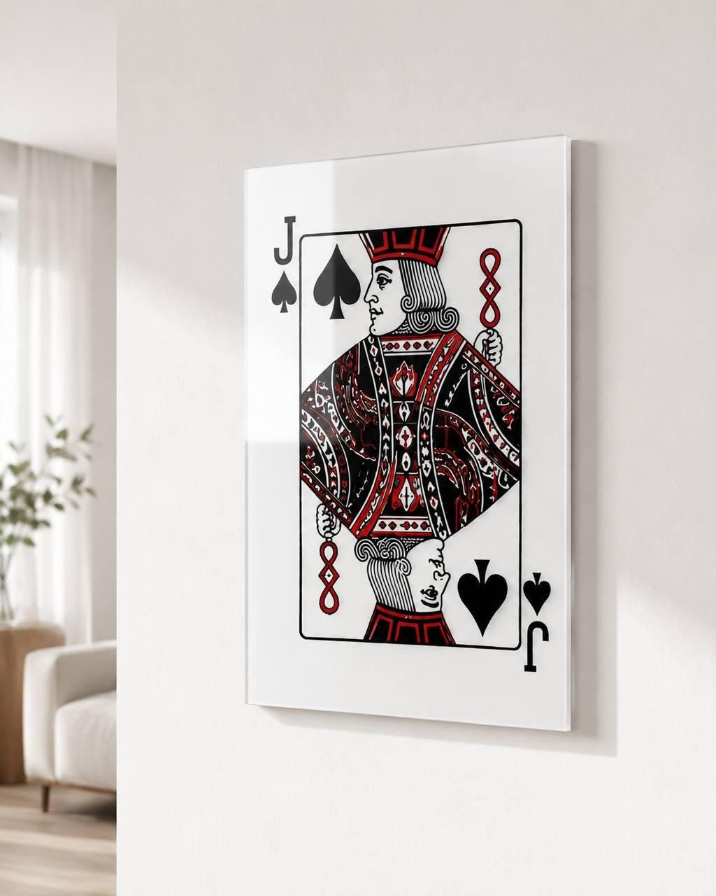 Acrylic Playing Card Wall Art – Single Card Print