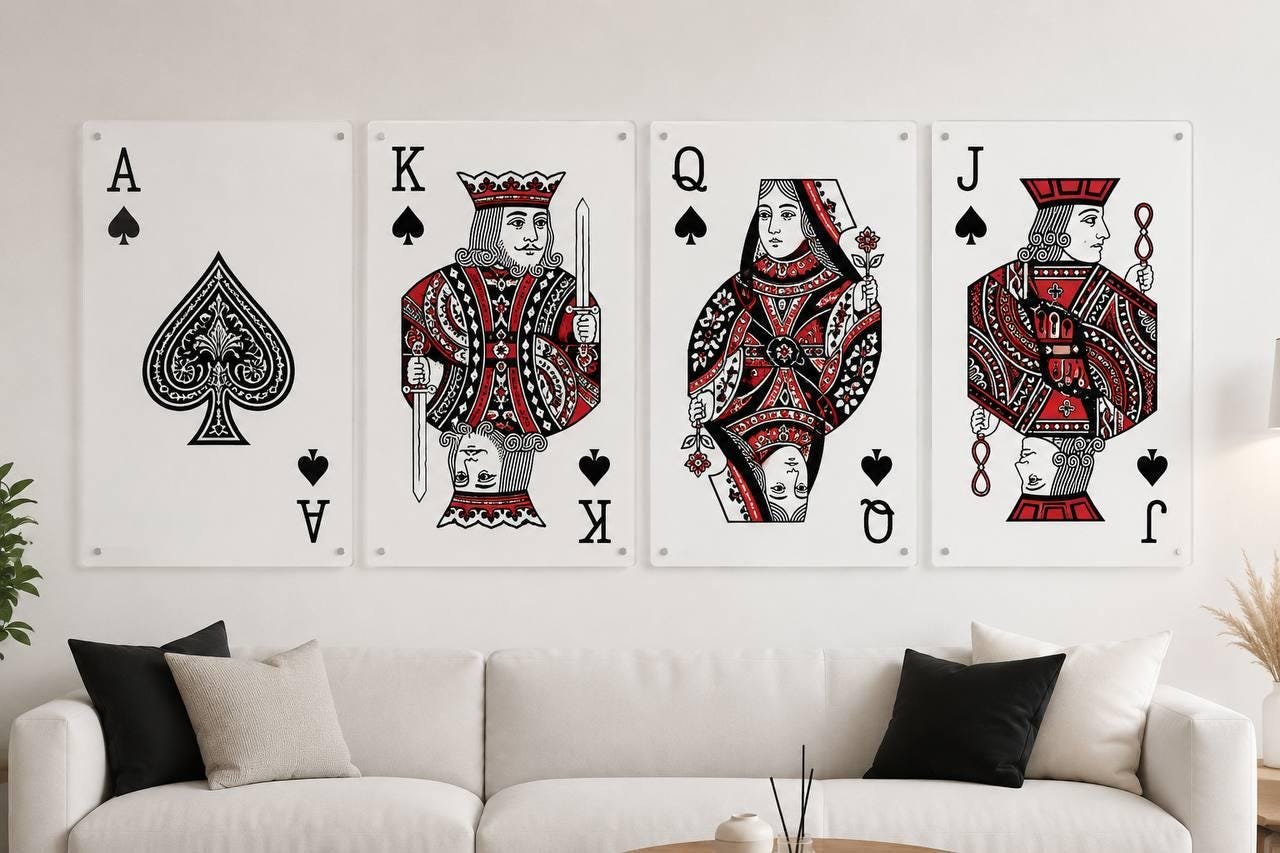 Acrylic Playing Card Wall Art – Single Card Print - Image 4
