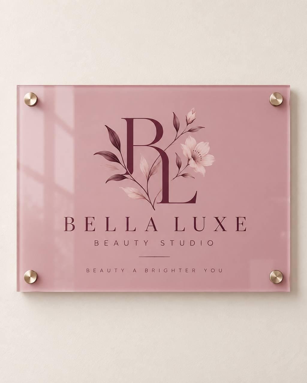 Illustrative example 9 of a custom acrylic business logo sign.
