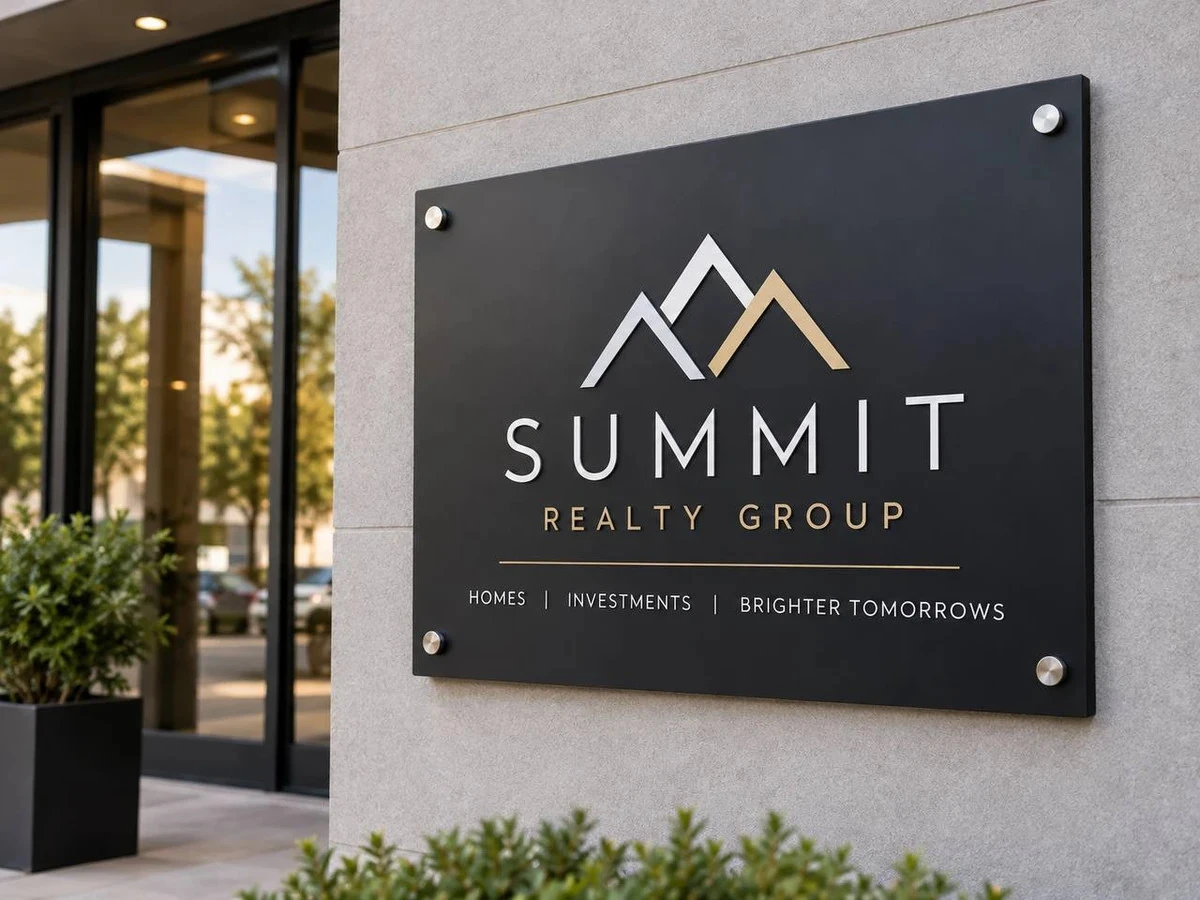 SUMMIT aluminum composite business sign
