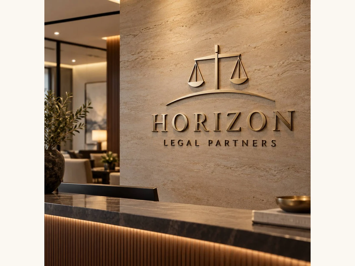 HORIZON dimensional logo lettering