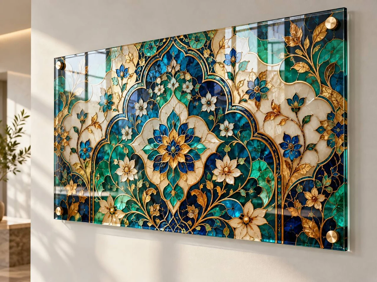 Decorative patterned glass print