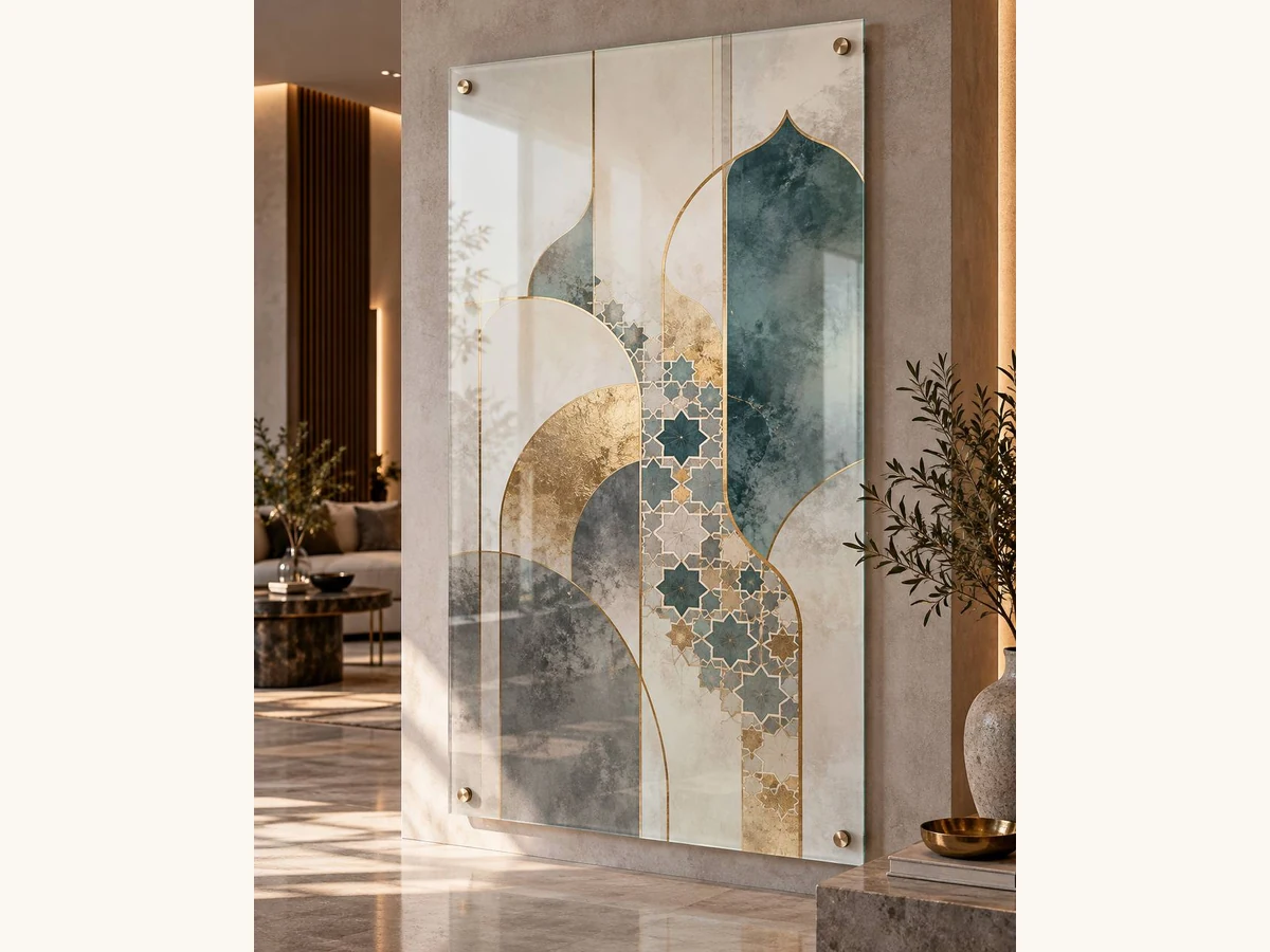 Decorative printed glass panel