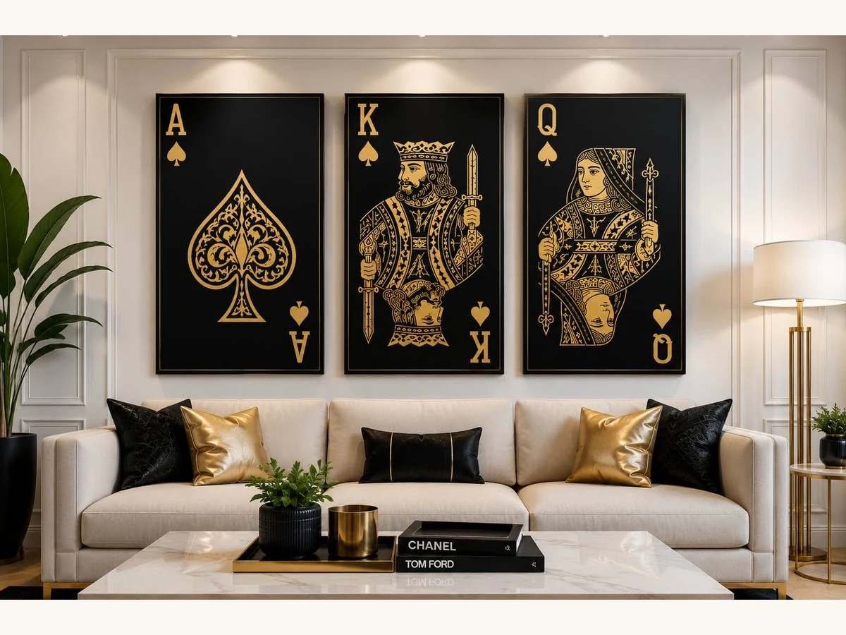 Playing card wall art